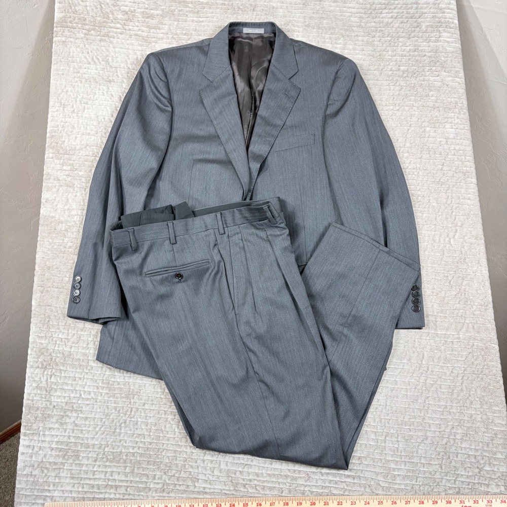 Daniel Cremieux Loro Piana Super 170s Wool Suit Mens Grey Italy 40R 35x29